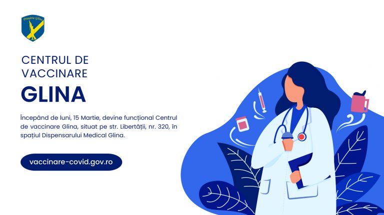 Centrul de vaccinare Glina devine funcțional